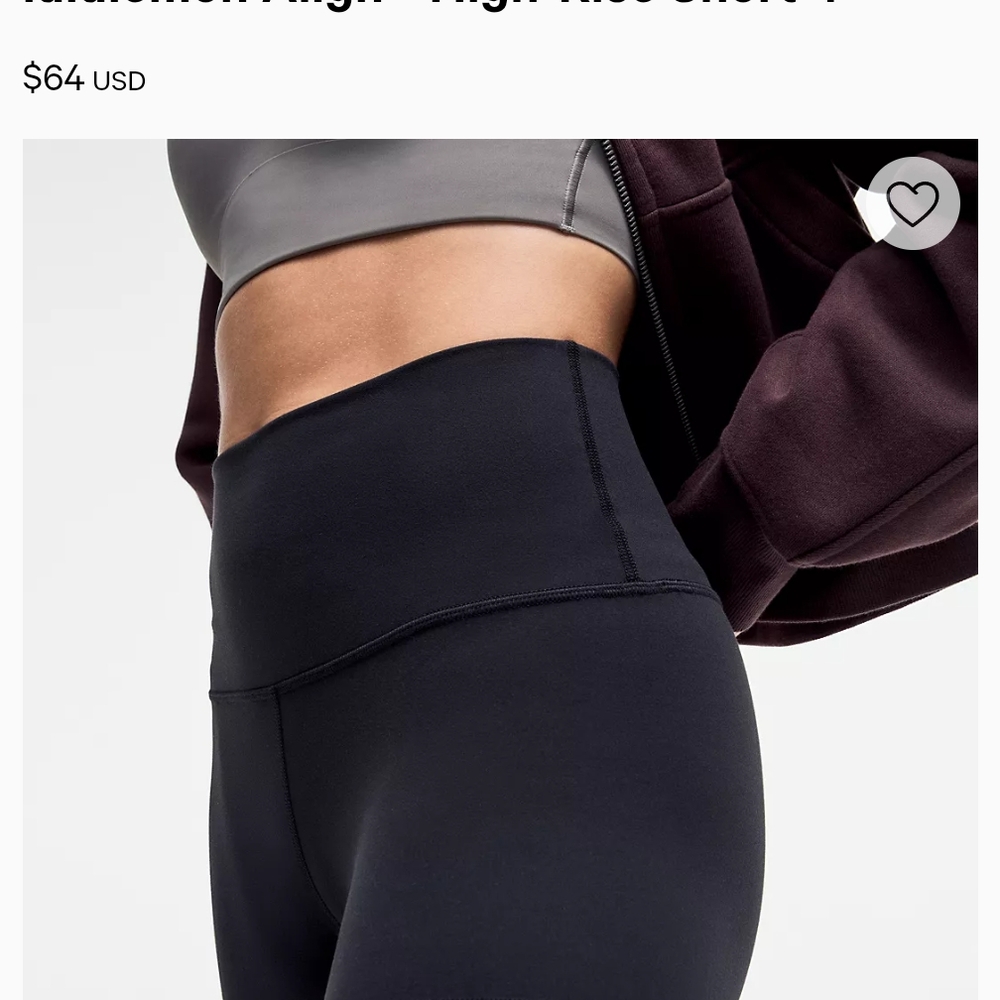 lululemon athletica Black High-Rise Shorts